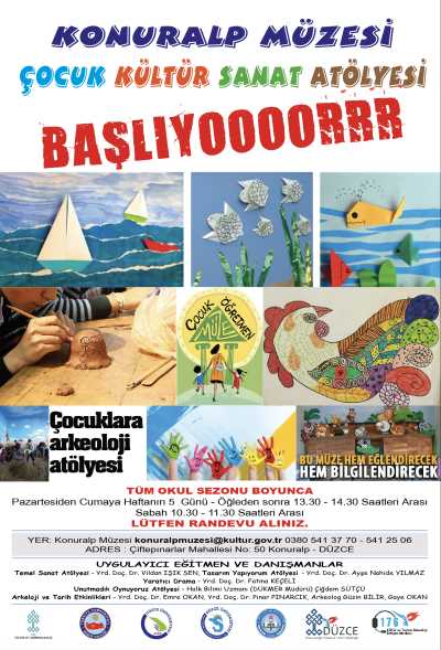 Konuralp Müzesi Çocuk Kültür Sanat Atölyesi Başlıyor